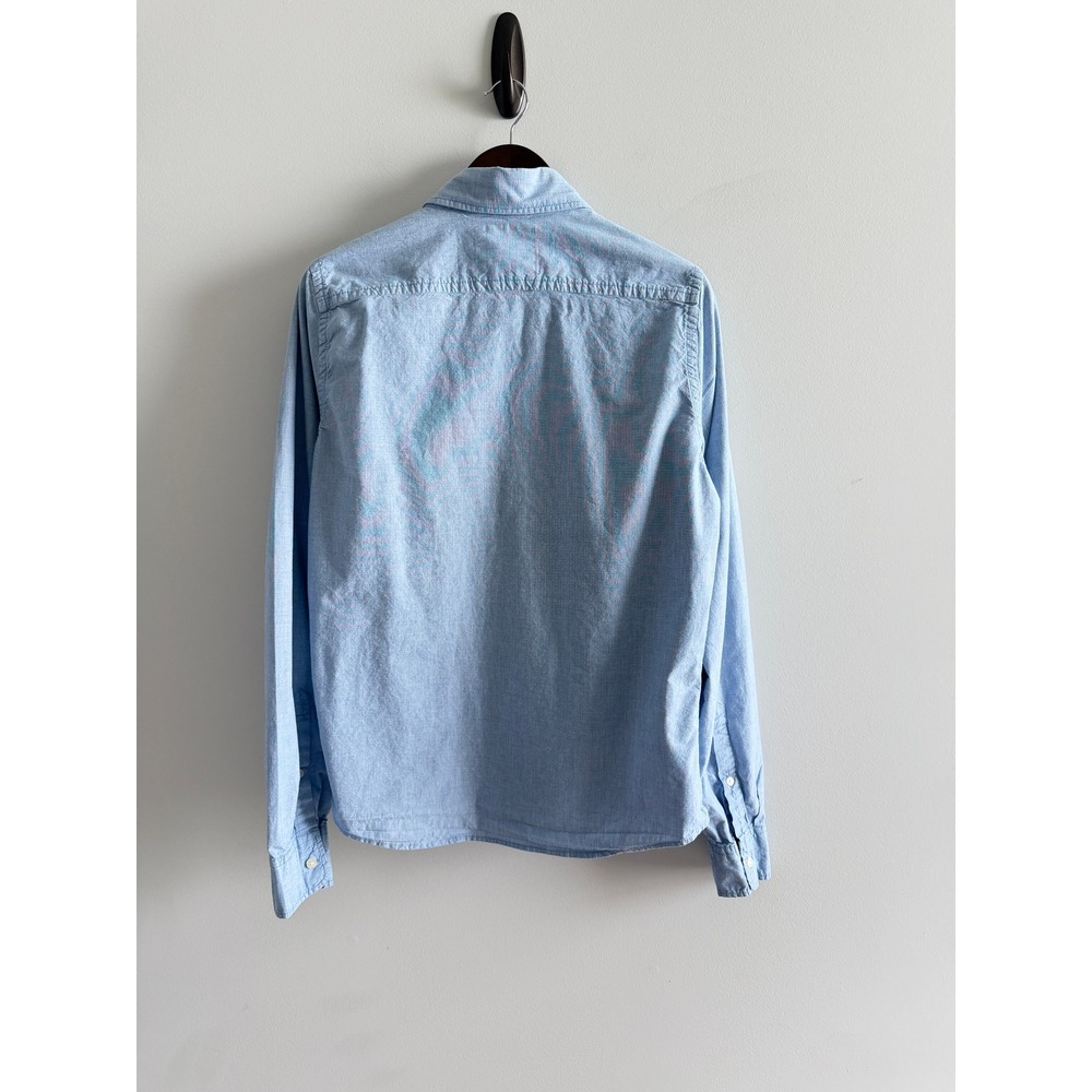 Hollister Mens XL Light Blue Oxford Button Down Shirt Long Sleeve Seagull Logo - Picture 2 of 9